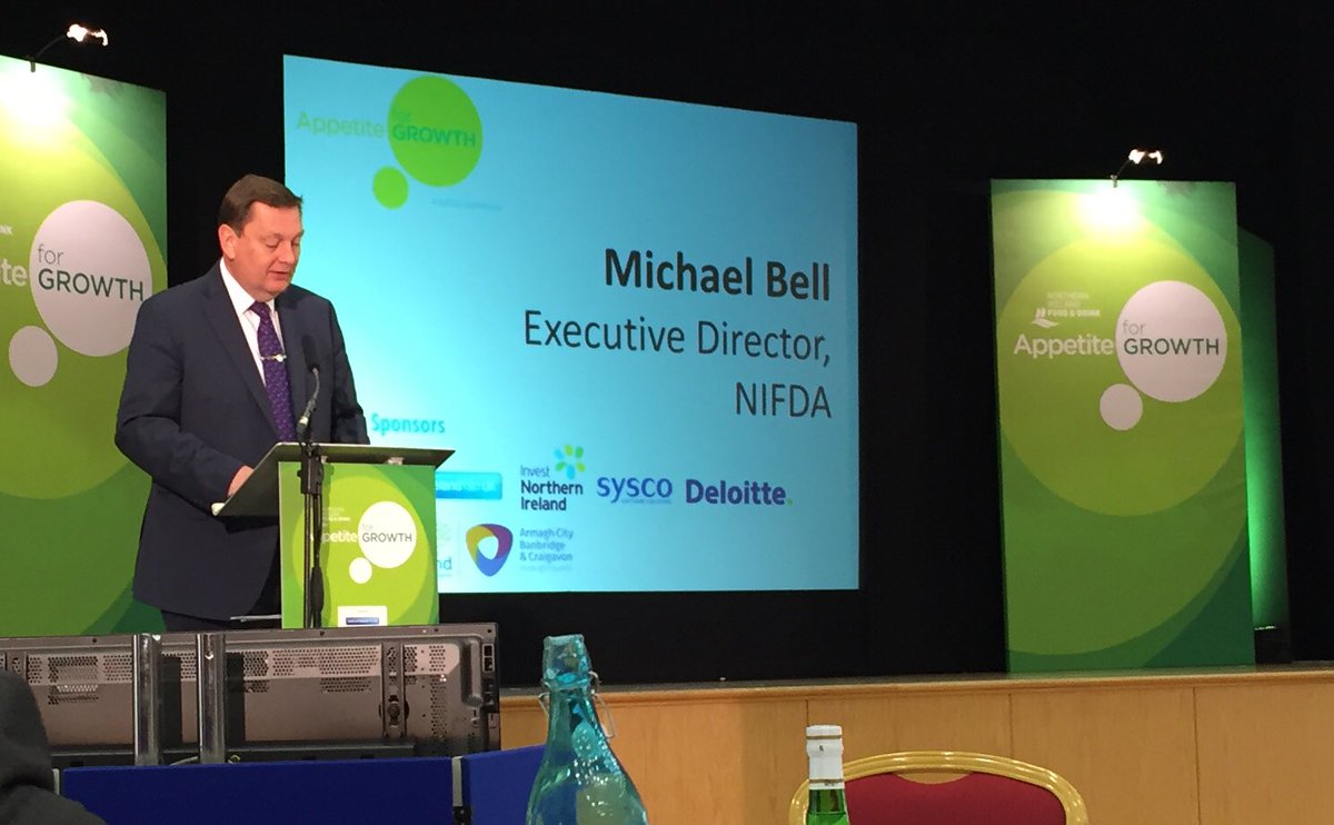 NIfoodanddrink's tweet photo. And we’re off! NIFDA Exec Director Michael Bell kicks off proceedings here at Craigavon Civic Centre #AFG16 https://t.co/tdDJAHx9aA