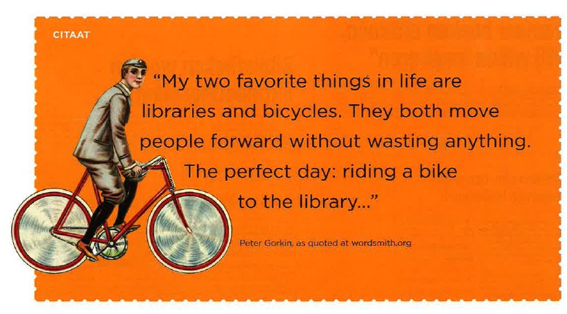 Met dank aan <a href="/VVBADvzw/">VVBAD</a> deze mooie afsluiter van de #WeekvandeMobiliteit!
#goedopweg #bibliotheek #fietsen