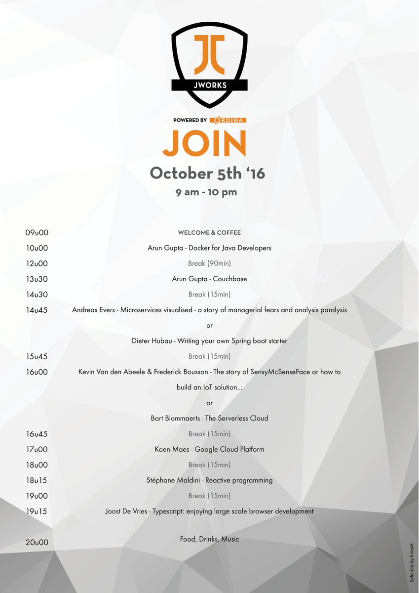 tomverelst's tweet photo. Check out the full schedule of our free #JOIN2016 event. Register at https://t.co/IX0RXJXgXF! @lifeatordinabe https://t.co/9hWIIDcWKz