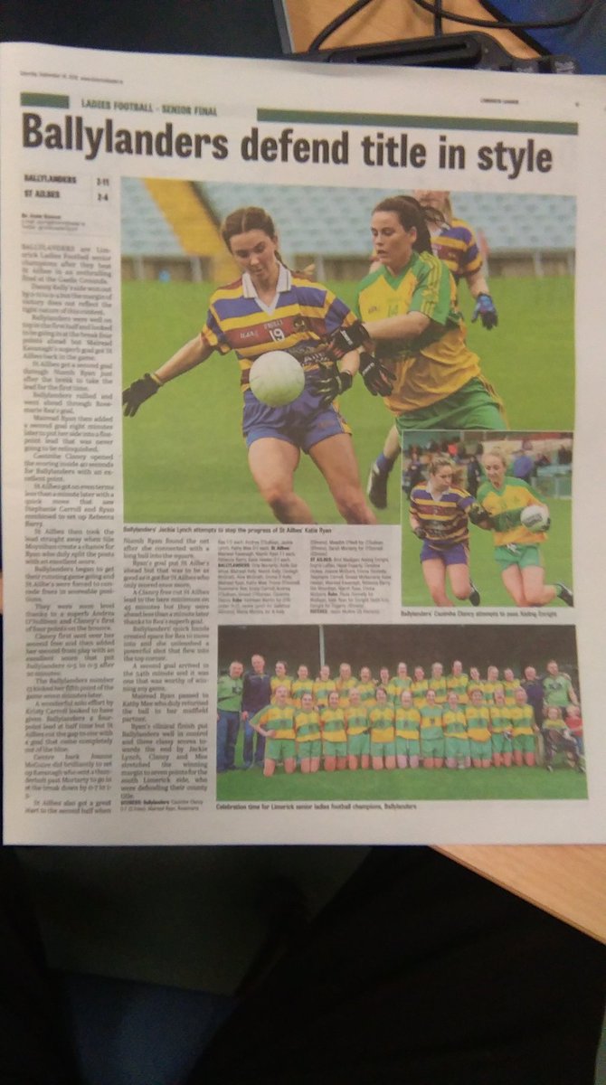 JeromeSport's tweet photo. Ladies Day in LeaderSport.... Four County Ladies Football Final reports and pictures #GAA #WomenInSport https://t.co/H3dtDjXQhT