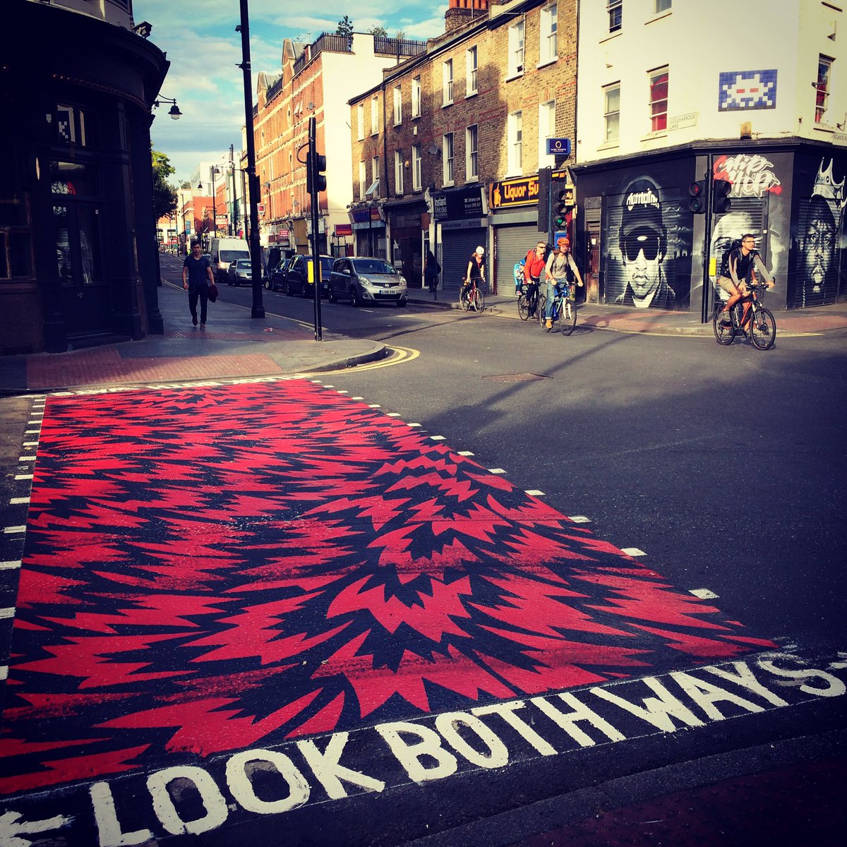 #Brixton wakes to Flash Crossings: Red (more to come!) <a href="/EleyKishimoto/">ELEY KISHIMOTO</a> <a href="/dolmanbowles/">Phil Dolman</a> @BrixtonDT <a href="/L_D_F/">London Design Festival</a>