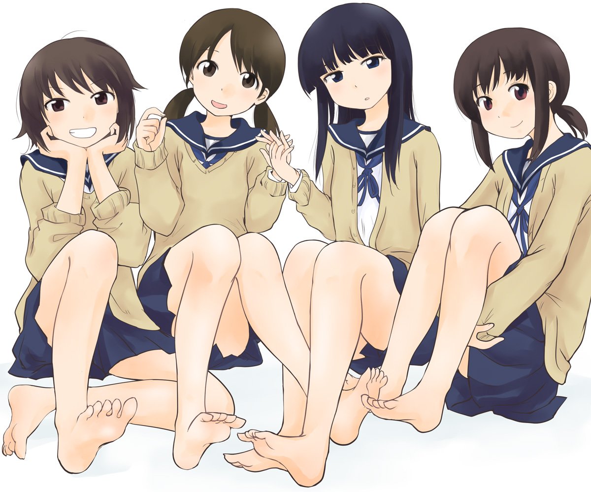 吹雪(艦隊これくしょん) ,初雪(艦これ) ,白雪(艦これ) 「#秋になったし艦娘にカーディガンorセーター着せようぜ
くちく林 」|kashmirのイラスト