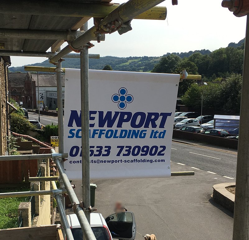BannerlandUK's tweet photo. Another happy customer! @newport_scaff - Double sided banners - Total block reinforced 700g PVC - UV inks - #Scaffolding #Loftconversions https://t.co/wJG7uzQQqP