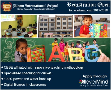 KleverMindcom's tweet image. Register for BLOOM INTERNATIONAL SCHOOL academic year 2017-2018. Click here for the application form klevermind.com/user_signup. #oneform