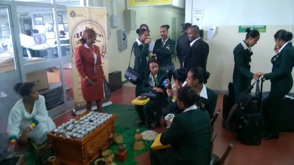 TourvestRS's tweet photo. This morning we had the great pleasure of hosting a Coffee and Cupcake Ceremony for the arriving Cabin Crew @flyethiopian #inflightretail https://t.co/x6pOxkpbKM