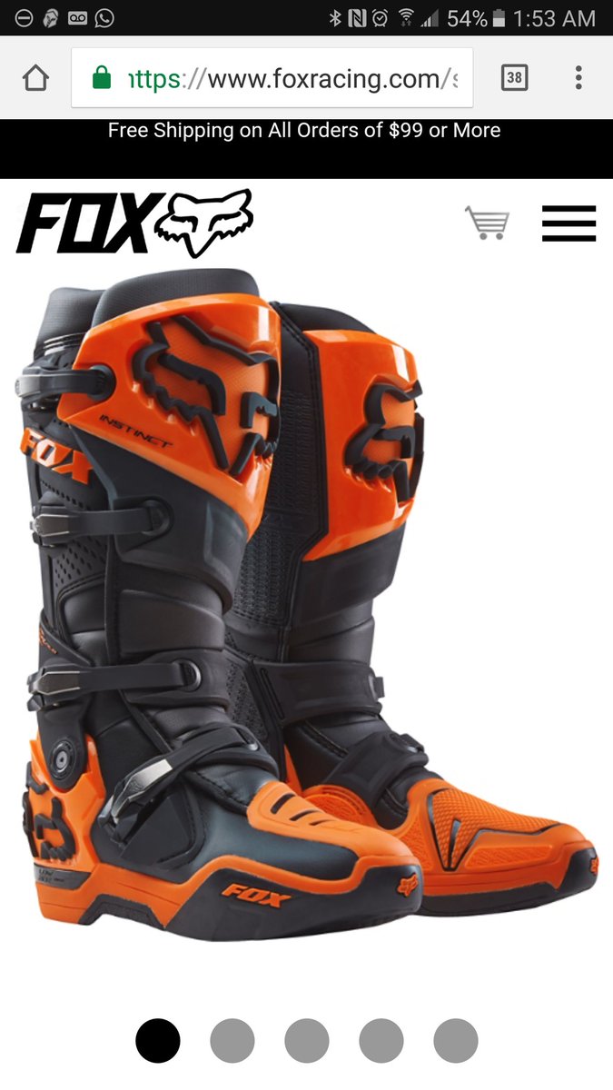 tjsbronco's tweet photo. #foxinstinct Love fox instinct boots...love orange and black. Go great with my KTM!!! https://t.co/qvmL0Mcg4w