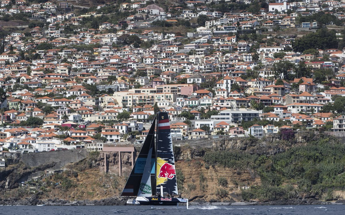 Straight of the plane and on the water working. Fantastic new location for racing. <a href="/extremesailing/">Extreme Sailing</a> <a href="/redbull/">Red Bull</a> <a href="/madeira_islands/">Madeira Islands</a>