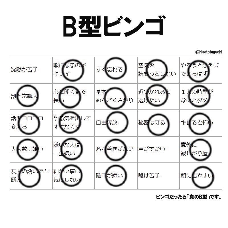 𝑆𝑒𝑟𝑖𝑛𝑎 Yes B型 最高だぜっ B型ビンゴ T Co rtabrk2e Twitter