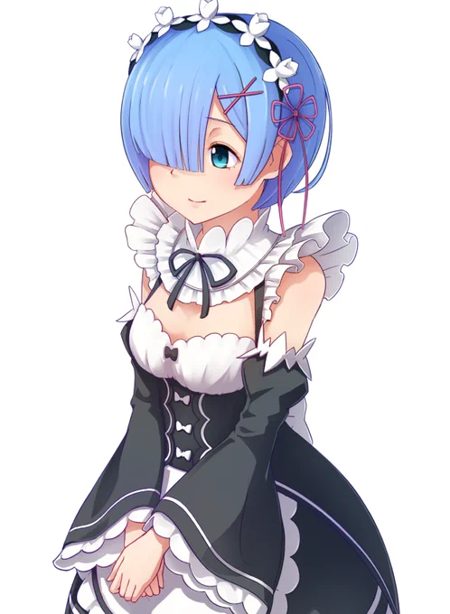 レムちゃん描きました!アニメで観ていてとても好きなキャラクターなので、描いていてとても楽しかったです^^ 