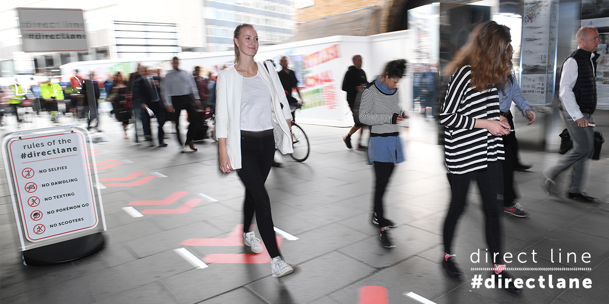DirectLine's tweet photo. The #directfix team is back solving common commuter problems. Keep your eyes peeled for the #directlane at Waterloo https://t.co/zj2yQRIHaM