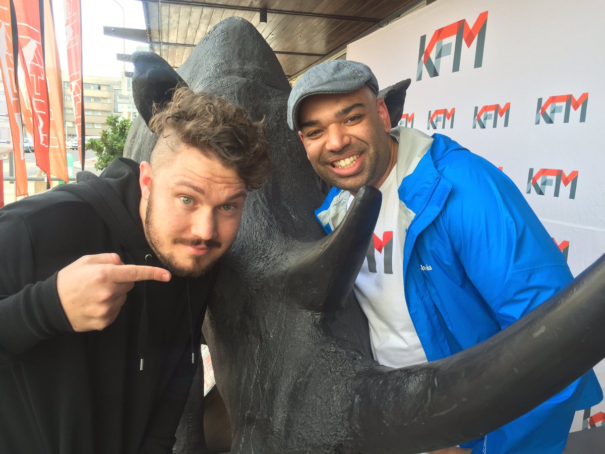 KFMza's tweet image. Come say hi to the team, broadcasting live from @EuroHausCT #WorldRhinoDay @Rob_Vember @TiMOODV #KFMLife