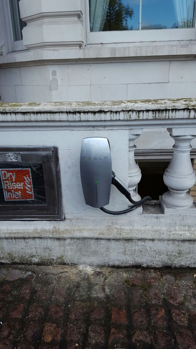 EcoWattSolar's tweet photo. Tesla Wall Connector installed in Knightsbridge, London. https://t.co/DL4VOx7ErO