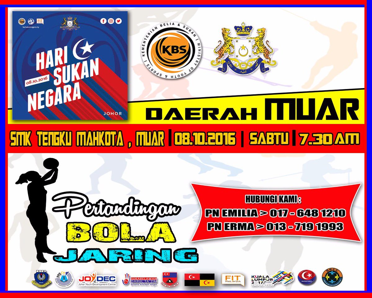 hsnmuo's tweet photo. Acara Pertandingan Bola Jaring!!

https://t.co/S5QushnNxE

#HariSukanNegara #JomTurunPadang
#hsnmuar #hsnmuo
#hsn2016 @TwtMuar @TVMuar https://t.co/hjfhP1KTmf