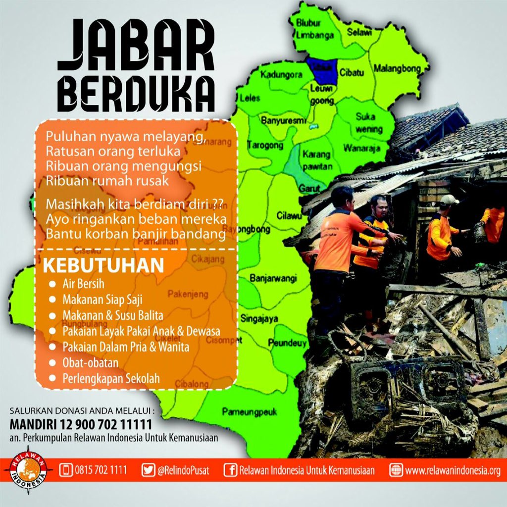 RelindoPusat's tweet photo. #saveGarut #prayForGarut #GarutBerduka #prayforSumedang #saveSumedang #sumedang #relawanIndonesia #banjirGarut #banjirbandanggarut https://t.co/ZDwNvtYONd