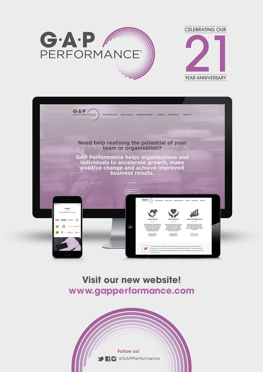 GAPPerformance's tweet image. To celebrate our 21 years, today we are proud to announce the launch of G·A·P Performance and our brand new website. gapperformance.com