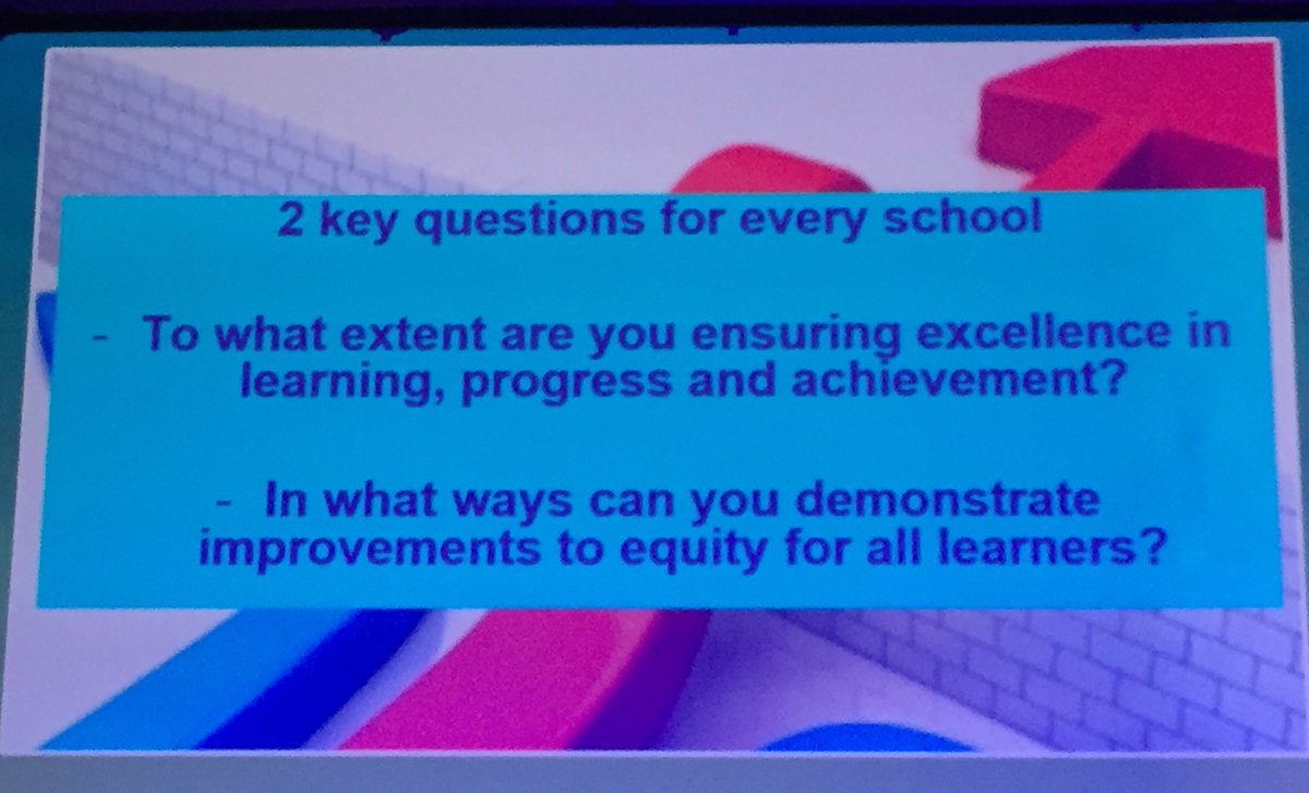 WPSharonHayward's tweet photo. A clear message from @GLoganEd on the key questions current schools should be asking themselves #SLF16 https://t.co/ddqXjqKMk1