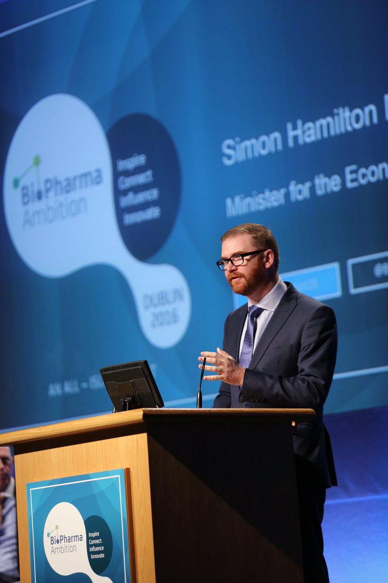 SimonHamilton's tweet photo. Good to be able to attend #BioAmbition16 in Dublin today to highlight the success of Northern Ireland's growing pharmaceutical sector https://t.co/4nl9CcYq3w