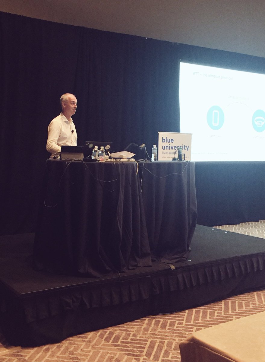 BluetoothSIG's tweet photo. .@bluetooth_mdw wraps up our morning session at #ATX #BluetoothU on the fundamentals of Bluetooth technology. https://t.co/OFxi4m3PKL