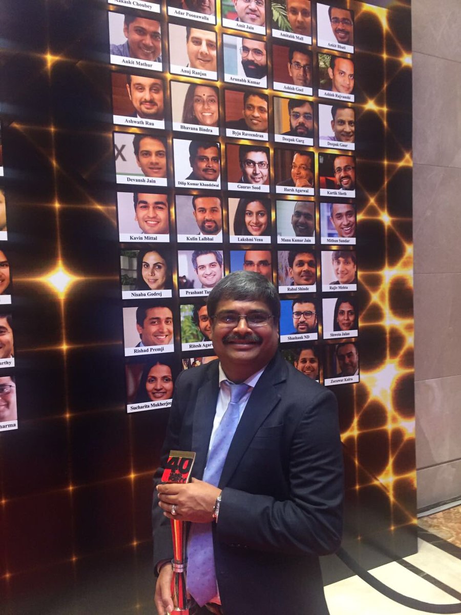 saplabsindia's tweet photo. We're proud to announce that @dilipkhandelwa is featured on #ET40under40 #SpencerStuart. A big CONGRATULATIONS! #iamSAP https://t.co/qRrySoVgk2
