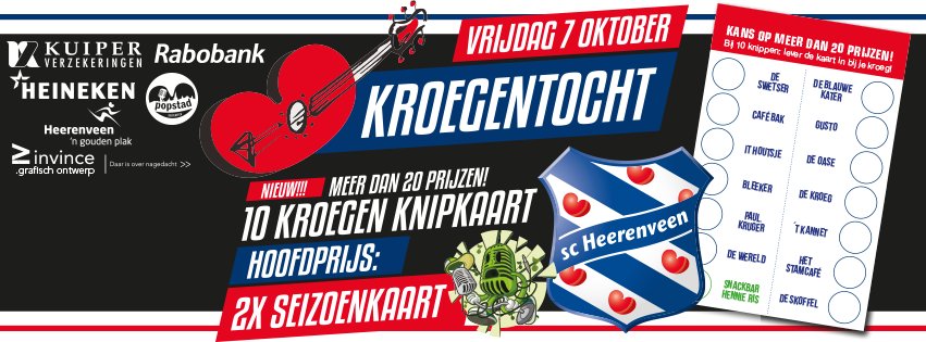 Vrijdag 7 okt: <a href="/KroegentochtHv/">KroegentochtHveen</a> in #Heerenveen! whatthefean.nl/is/nieuws-jong… Naast dik feest maak je met je knipkaart kans op mooie prijzen! #WTF