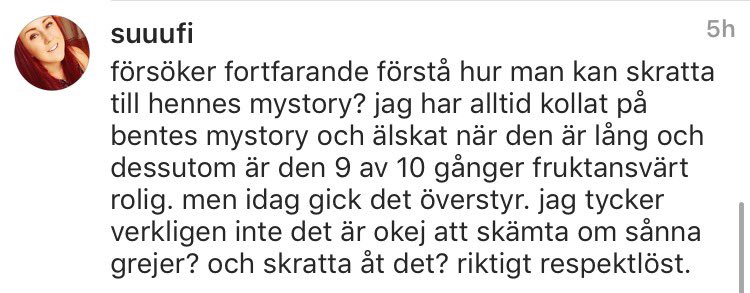 sssofiejansson's tweet photo. kan någon snälla berätta vad som är kul? för jag förstår inte? en person som ändå ska va en "förebild" pfft https://t.co/DjjtJKqWZJ