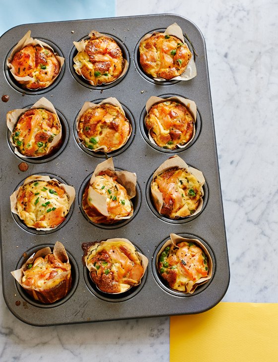SainsburysMag's tweet photo. Rustle up a satisfying snack with these salmon, pea and Parmesan mini frittatas. Get the RECIPE in our #SeptMag https://t.co/ZKwRmvACHq
