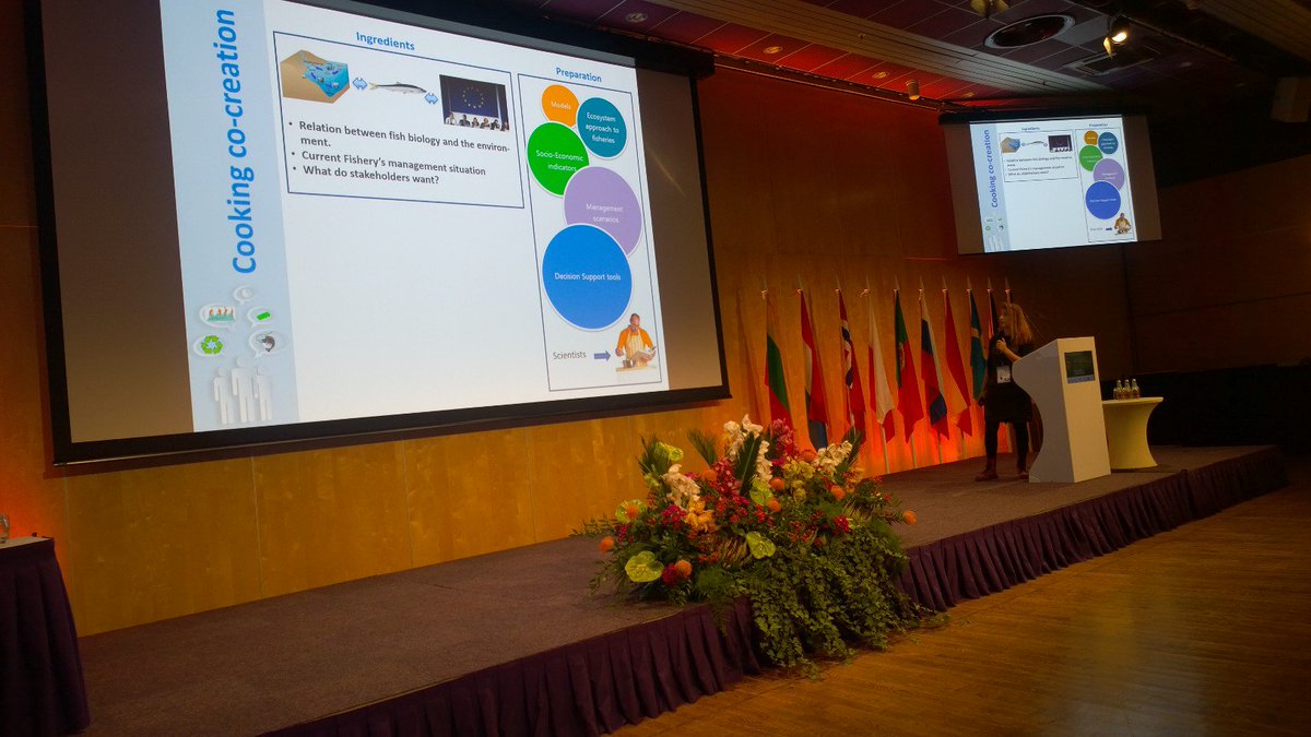 Margarita_RH's tweet photo. @ICMAN_CSIC and @FundacionCETMAR as part of the EU project @MareFrame in the @ICES_ASC #ICESASC2016 cooking co-creation with stakeholders https://t.co/NtR6yEdPwn