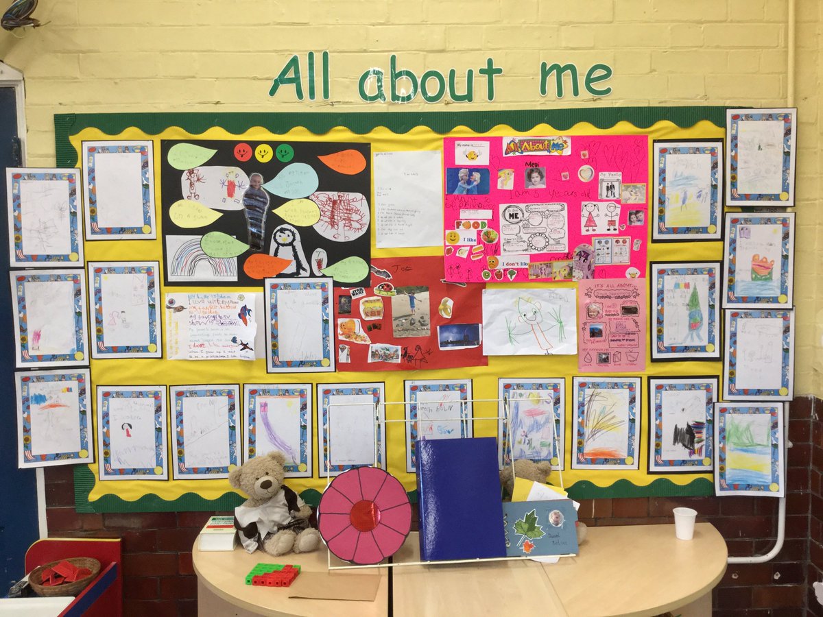 MissPaalanen's tweet photo. Our first topic is "All about me". Here are some of the work children did during summer holidays #topicdisplay @Centralprimary https://t.co/3LAMIvb9R7