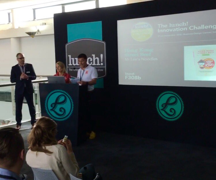 MrLeesPureFoods's tweet photo. Damien and Barbara delivering the pitch at the Lunch! Innovation Challenge! @DamienleeLee @NutriBarbara @lunchexhibition #lunch16 #lunch2016 https://t.co/zQomjvt0LJ