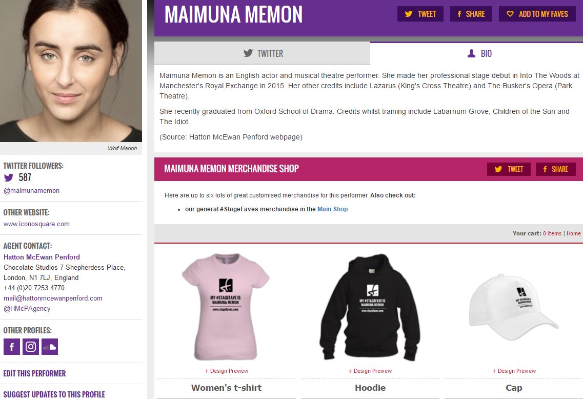 StageFaves's tweet photo. You might have seen our #StageFaves @maimunamemon in @TheBuskersOpera and soon she'll be in @Lazarus_Musical https://t.co/DFFZ2DvG5A https://t.co/q9ibcuaQzO