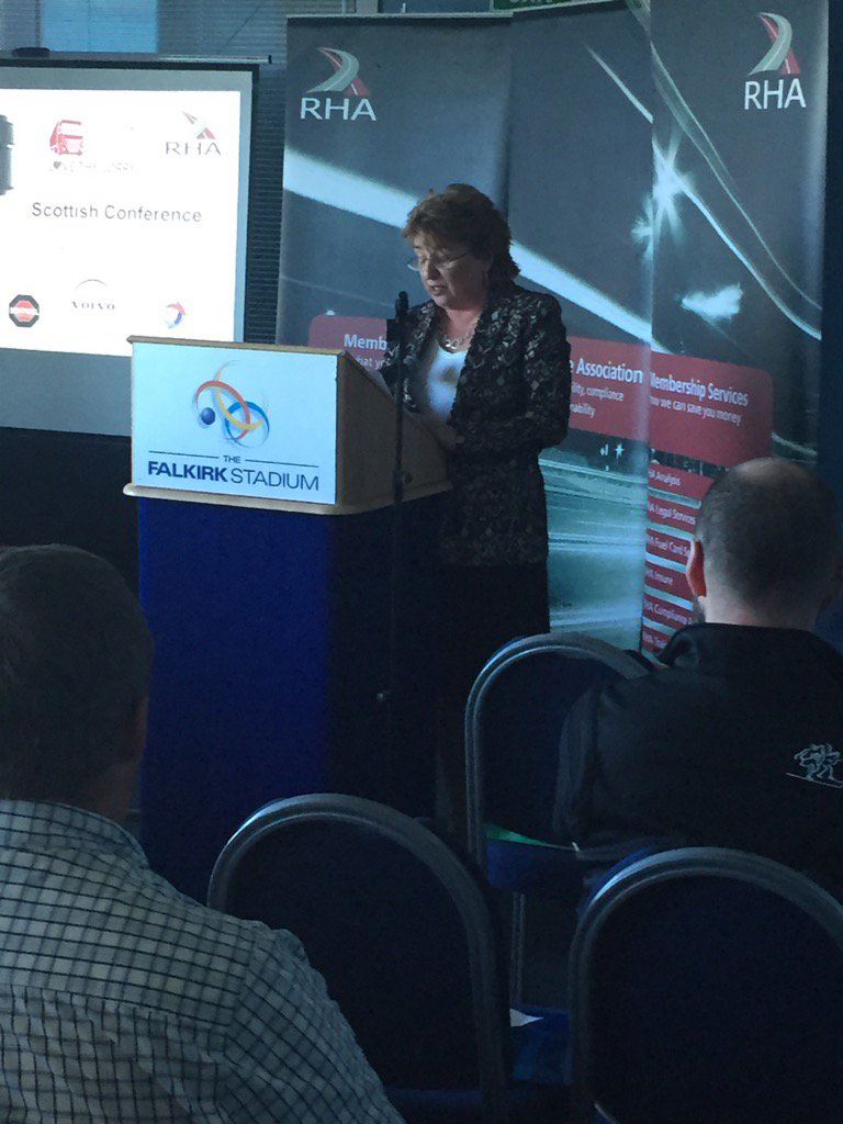 Full house sees Traffic Commissioner Joan Aitken address the RHA Scottish  &amp; NI Conference. <a href="/RHANews/">RHA</a> <a href="/VolvoTrucksUK/">Volvo Trucks UK</a>
