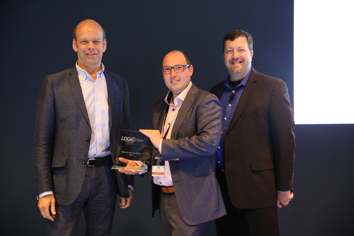 dlister28's tweet photo. #MAXontheMove Connect Rotterdam winner of MAX Breakout of the Year is DRM ICT Solutions! Congratulations to the team from all @LOGICnow https://t.co/Y6g0HXoPBJ