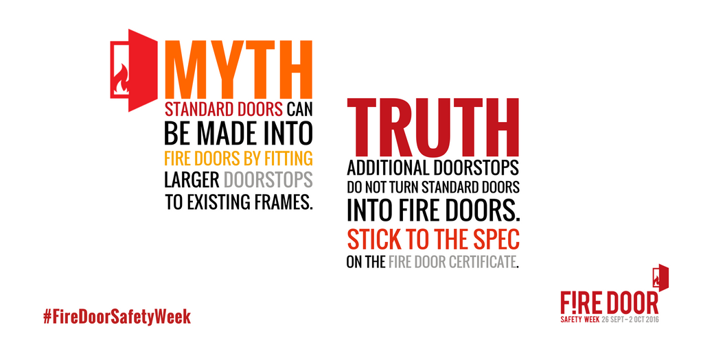 FDSafetyWeek's tweet photo. Every component within a fire doorset or #firedoor assembly can
have an effect on the fire performance.
Don't believe this #firedoormyth https://t.co/oJ0cwaAlbC