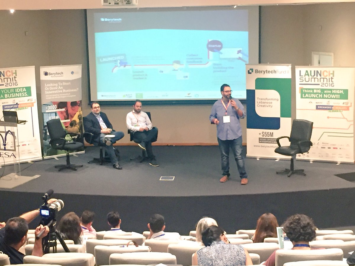 Melyam19's tweet photo. @RBoujawdeh introducing the #StartupJourney at #LaunchSummit2016 @ESABeirut @berytech #GIST https://t.co/gWJsgprvAd