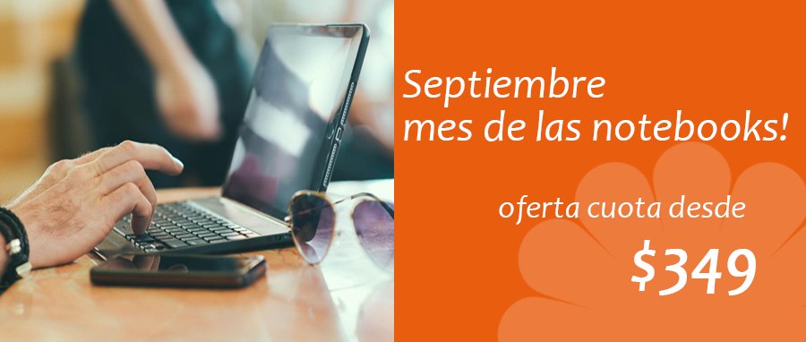 tiendavirtual12's tweet photo. Septiembre mes de las notebooks, cuotas desde $ 349, aprovecha esta promo! https://t.co/lwjUkZRqu3 https://t.co/4ovKqVlDMl