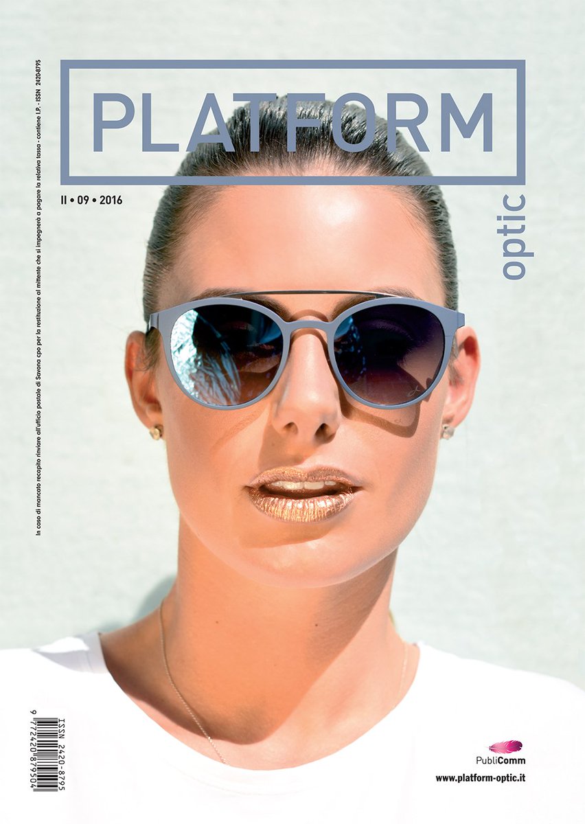 PlatformOptic's tweet photo. E' arrivata la nuova copertina di #PlatformOptic con @demartingiulia che indossa #BLACKFIN Eyewear - Mod. Saint Martin BF769 617 https://t.co/tXF2Bhnwcj