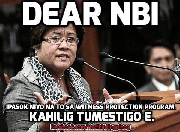 Dear NBI Legal Division, may request po ako on behalf of Sen. Leila de Lima. 

#SenateHear… ift.tt/2d2jLp5