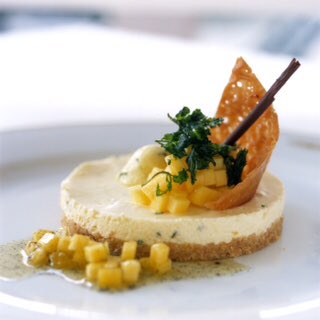 Something special with a afternoon cup of coffee" our mango cheesecake"