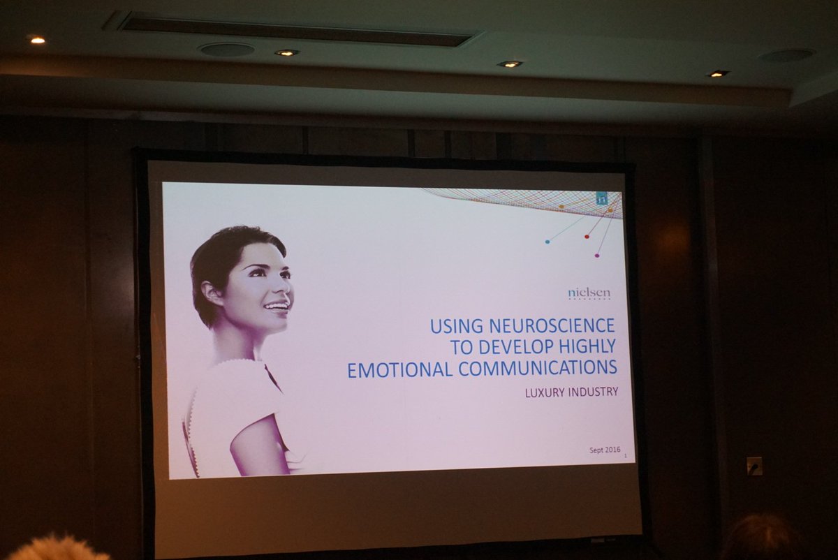 HavasLuxHubUK's tweet photo. Nielsen's @jane_leighton talks us through implications of #neoroscience for luxury marketing, ad design. #MRSLive https://t.co/WYe9gtmQNA