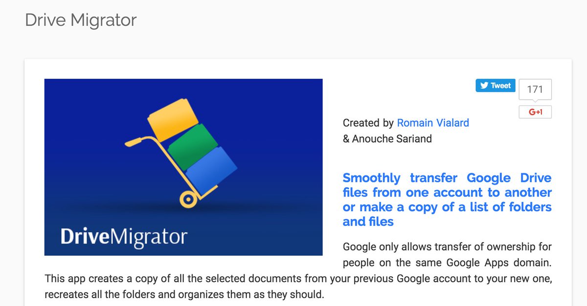 kerri_nh's tweet image. Another tool to make moving files between accounts in a domain simple #drivemigrator #google #alwaysenhancing #googlerocks
