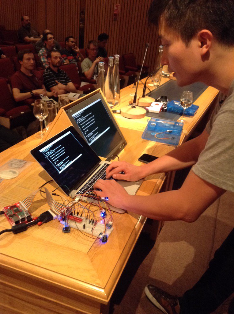 Tetiana12345678's tweet image. Now adding a buzzer #elixirldn @LdnElixir