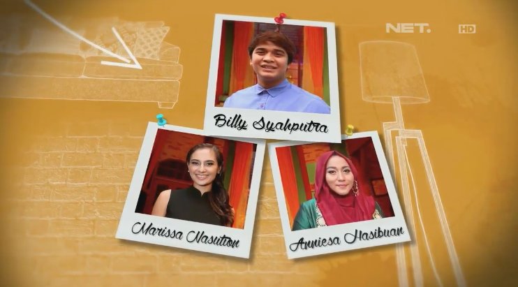 Yuhuu saatnya ketemu sama <a href="/bangbily/">Billy Syahputra</a> <a href="/MarissaLN/">MARISSA L. NASUTION</a> dan Anniesa Hasibuan di <a href="/Ini_Talkshow/">Ini_Talkshow</a> :D