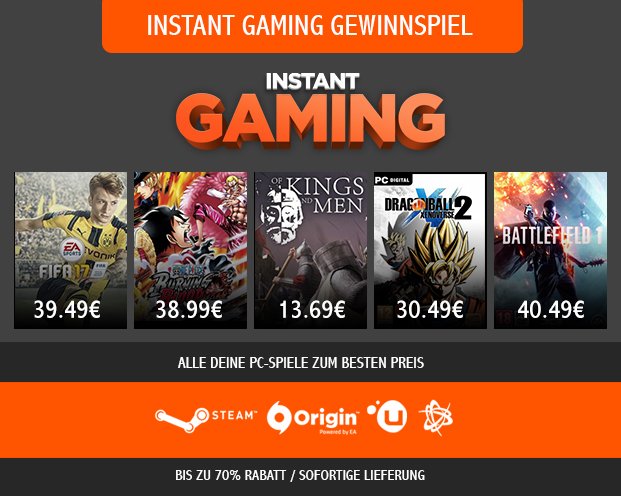 InstantGamingDE's tweet photo. 🔥GEWINNE DAS PC-SPIEL DEINER WAHL!🔥
https://t.co/UkEnpc8n0f

Um zu gewinnen retweete und folge @InstantGamingDE 
Ergebnis am 30.09 https://t.co/06ODSLfqfK