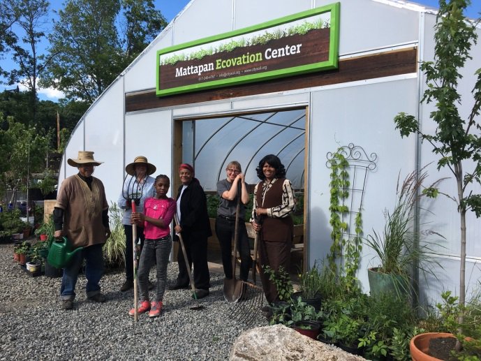 BostonEnviro's tweet photo. .@CitySoilMA's new greenhouse at Mattapan #Ecovation Center represents regenerative benefits of #zerowaste https://t.co/IcXAkF9Ivq https://t.co/aPtExEG53q