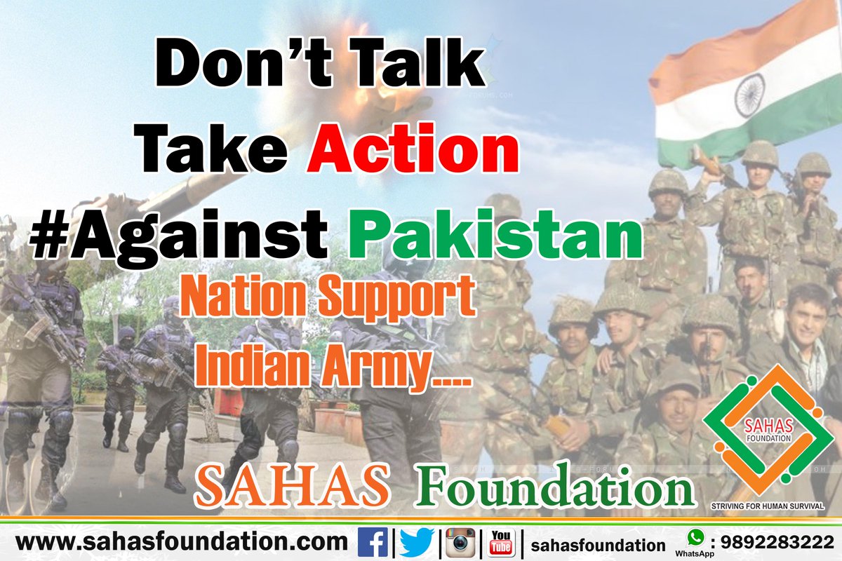 Sahas113's tweet photo. DON'T TALK TAKE #ACTION #Againstpakistan NATION SUPPORT #INDIAN #ARMY.#JAI #HIND https://t.co/Cj02eh4ElK