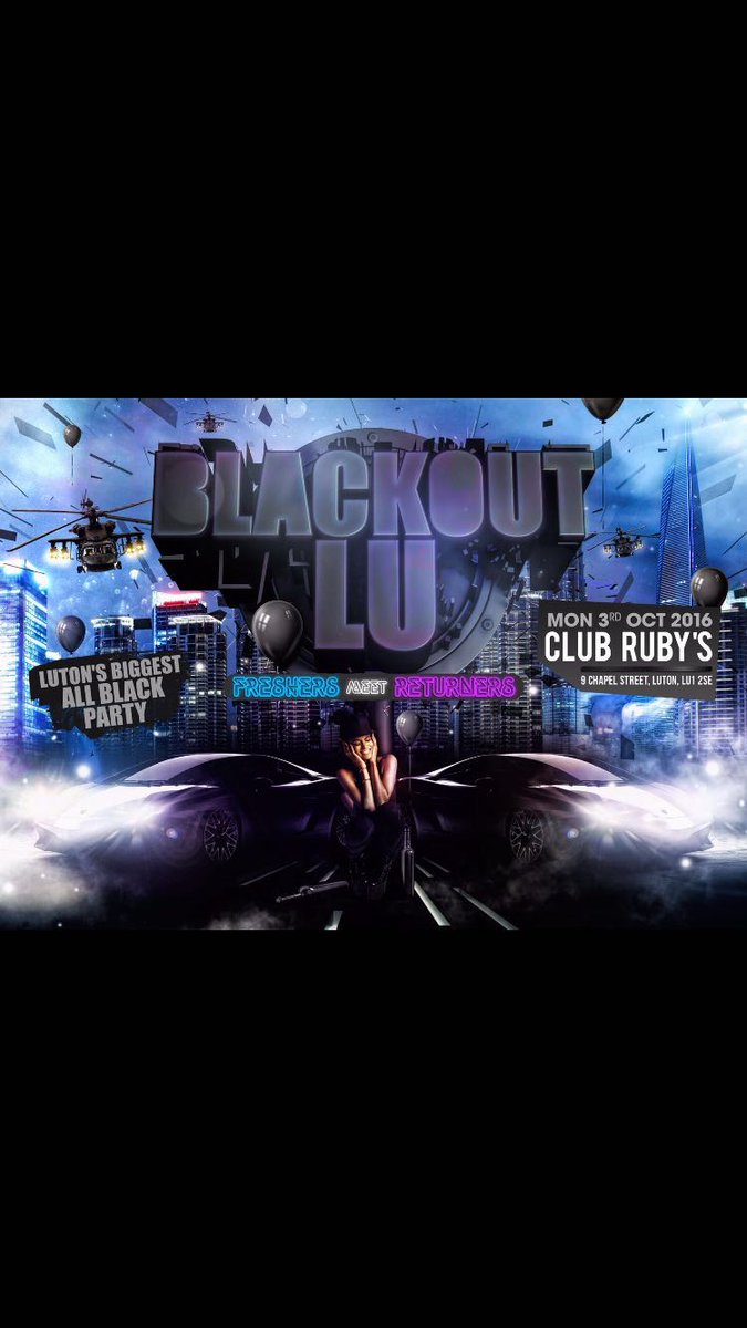 Djedottuk's tweet photo. If you are going HERTS/BEDS Uni Makes you attend These Freshers Events!! #BlackOutLU #ElusiveLU #FallOffLU #HungoverLU #ShotfestLU @djskyers https://t.co/JczXpgvP9F