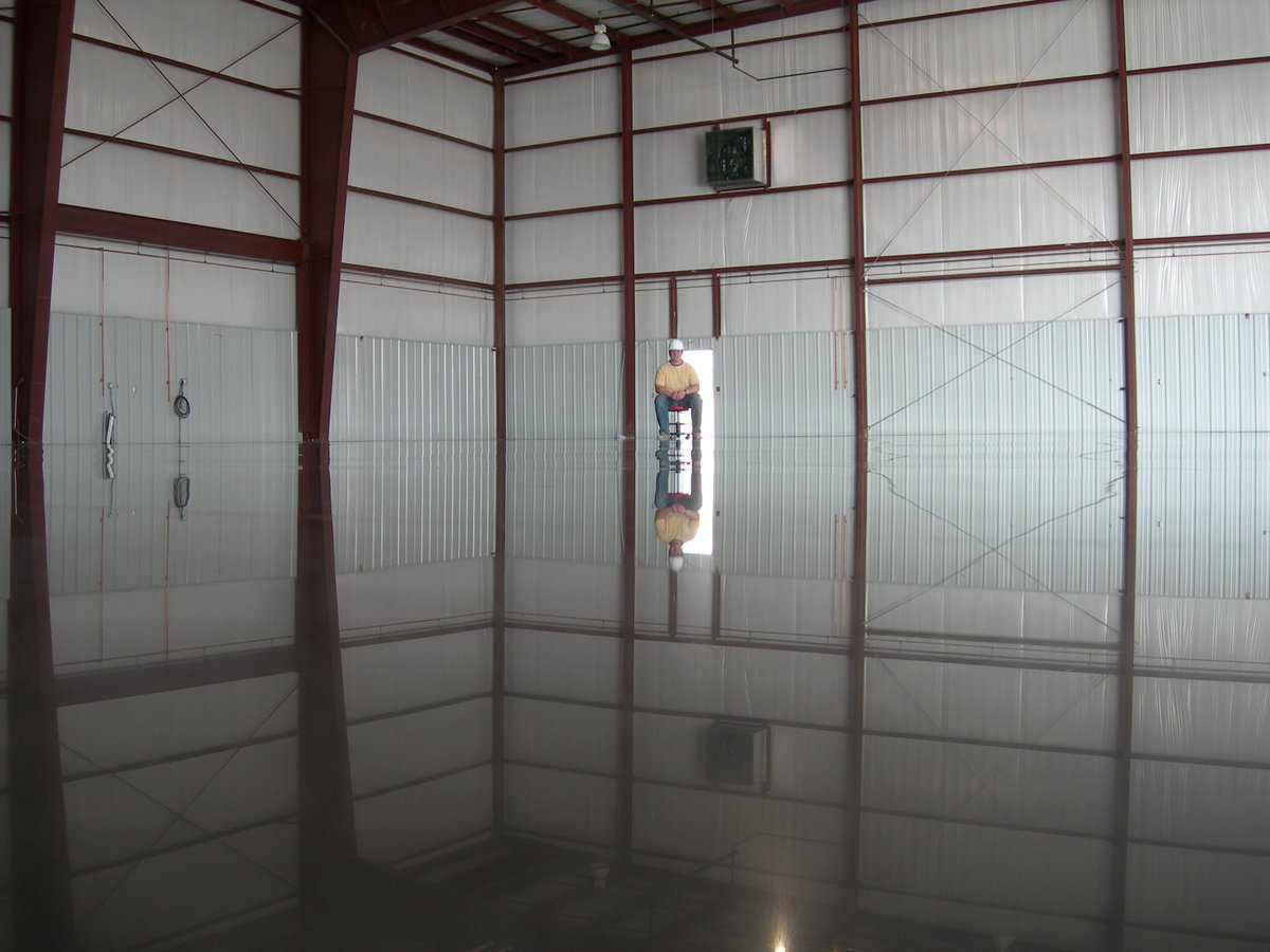 Syncon_Polished's tweet photo. #tbt to 2005, and one of the most famous pics in polished concrete, before the use of testing meters #craftsman #syncon https://t.co/YpaiLcu8eh