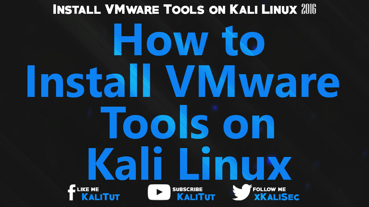 aeliavision's tweet photo. how Install VMware Tools on Kali Linux 2016
https://t.co/Xyi8v1M3sp
#KaliLinux #VMware #Linux #VMTools https://t.co/tHXR84ivr5