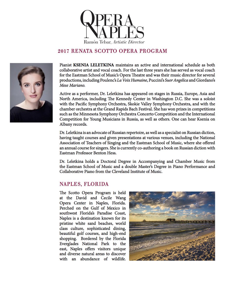 OperaNaples's tweet photo. #RenataScotto #opera Program 2017 at #OperaNaples! Now taking applications. https://t.co/Re1tOO04tM #operaprogram #singers #musicschool https://t.co/78OCbLa6L2