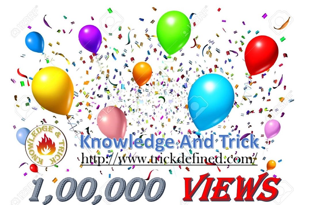 trickdefined's tweet photo. Finally we are on the list of 100000 Views
Thanks a ton for your awesome support guys
https://t.co/HXgVj7Yhcf #Brajesh #KnowledgeAndTrick https://t.co/WFxsviqUSL